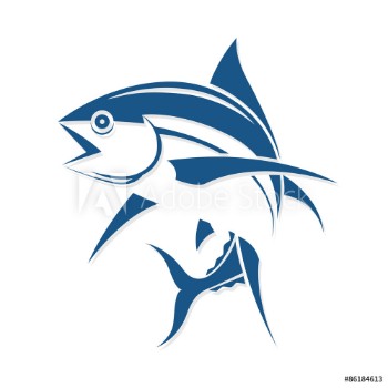 Picture of Graphic fish tattoo style vector